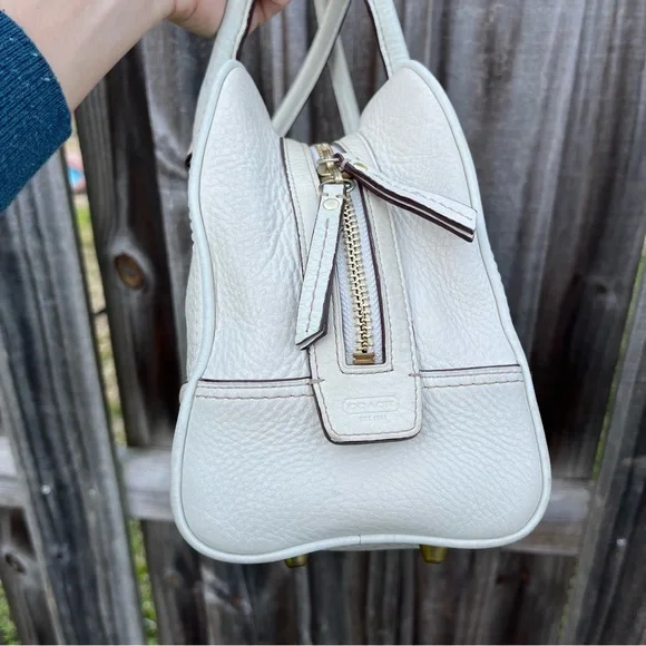 Vintage Coach Large Hamilton Pebbled Leather Satchel - Picture 7 of 15